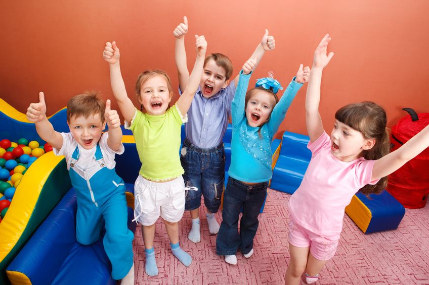 9589362-Group-of-shouting-kids-with-hands-up-Stock-Photo-kids-playing-children